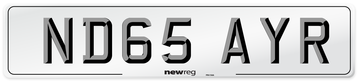 ND65 AYR Number Plate from New Reg